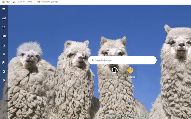 Alpaca Wallpaper New Tab Theme [Install]  from Chrome web store to be run with OffiDocs Chromium online
